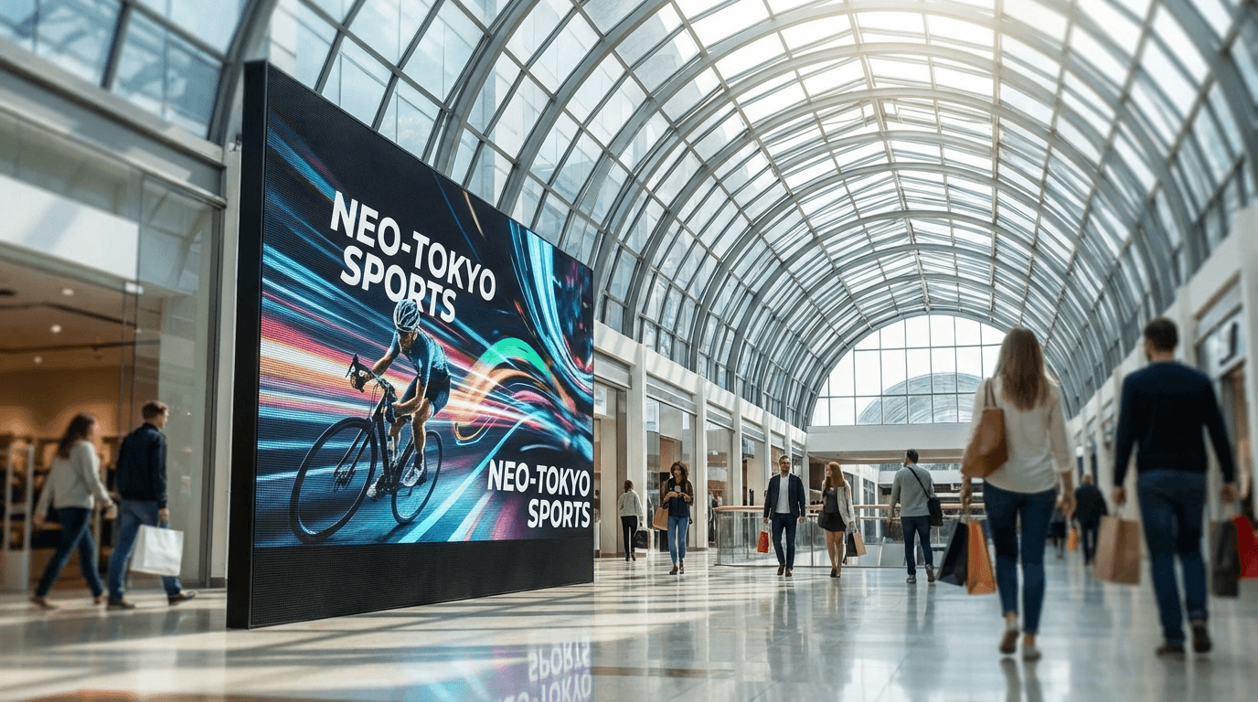 Digital screen mockups for DOOH advertising