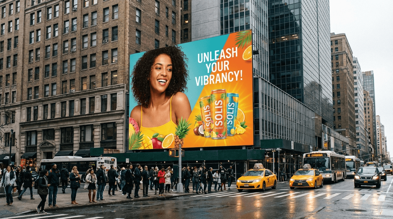 How to create a billboard 4x3 advertising mockup