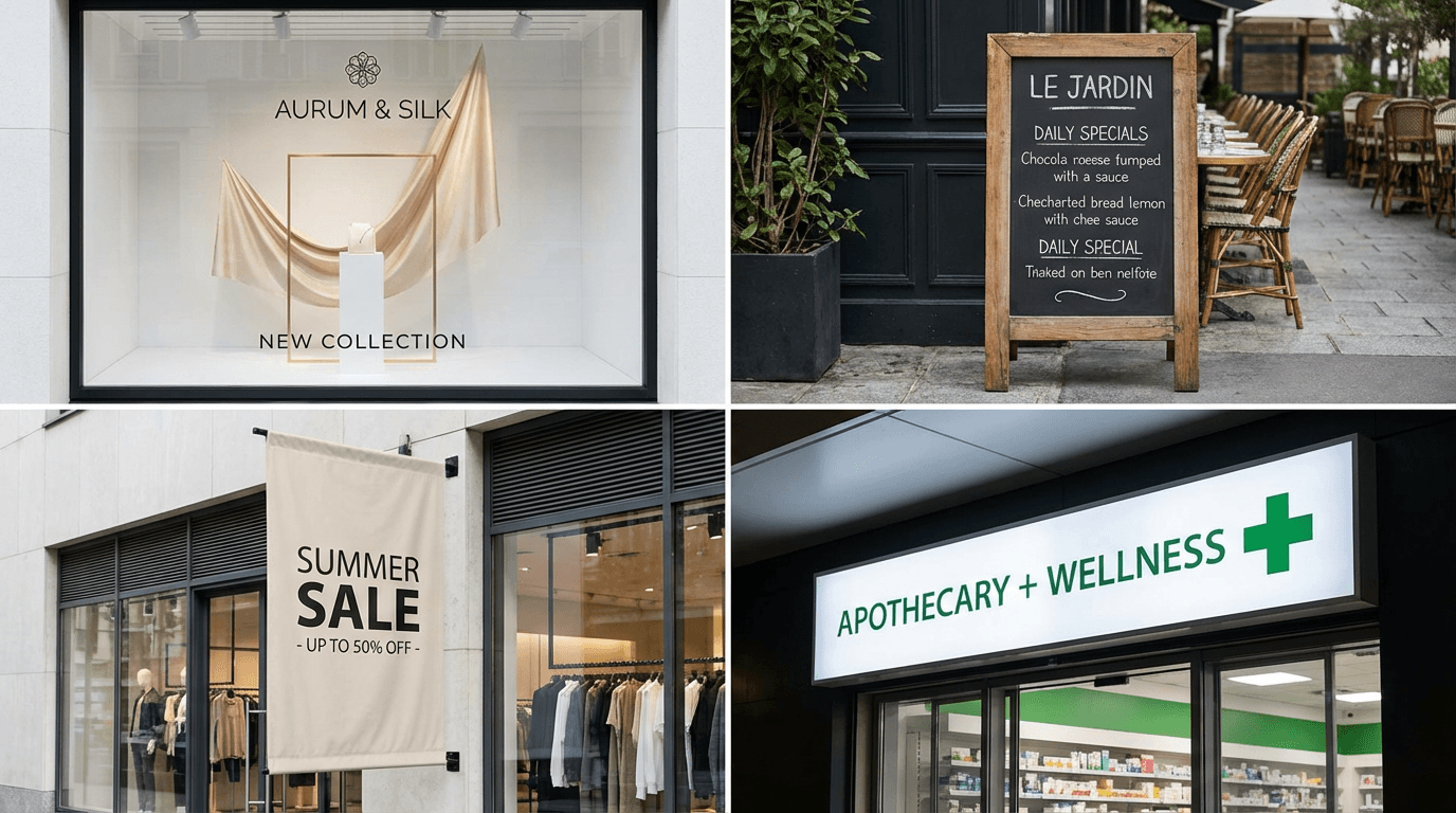 Gallery of storefront advertising mockups